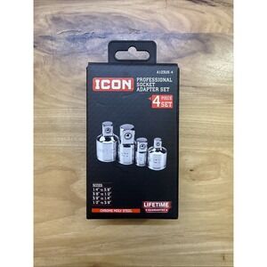 NEW ICON 4 pc Professional Socket Adapter Set A123US-4 57324, NEW